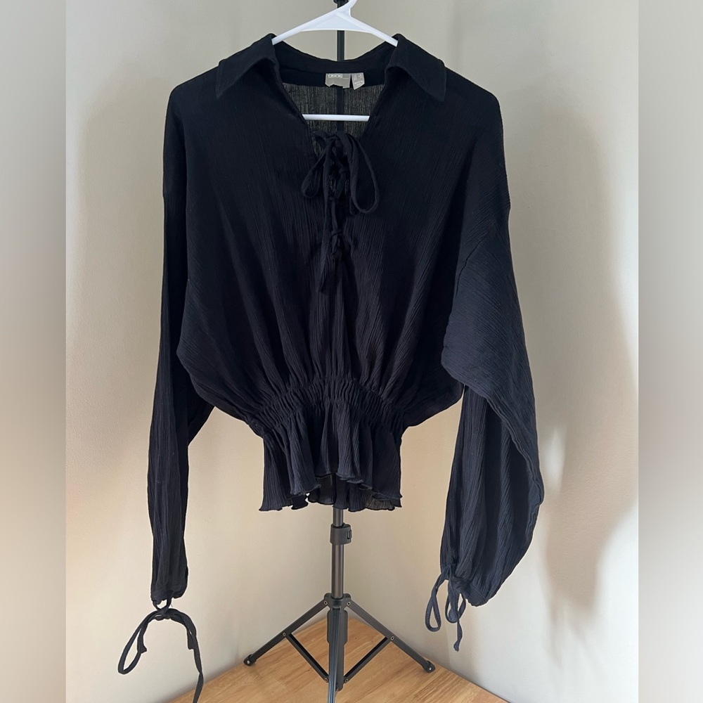 ASOS Long Sleeve Linen Top Women’s Size 2